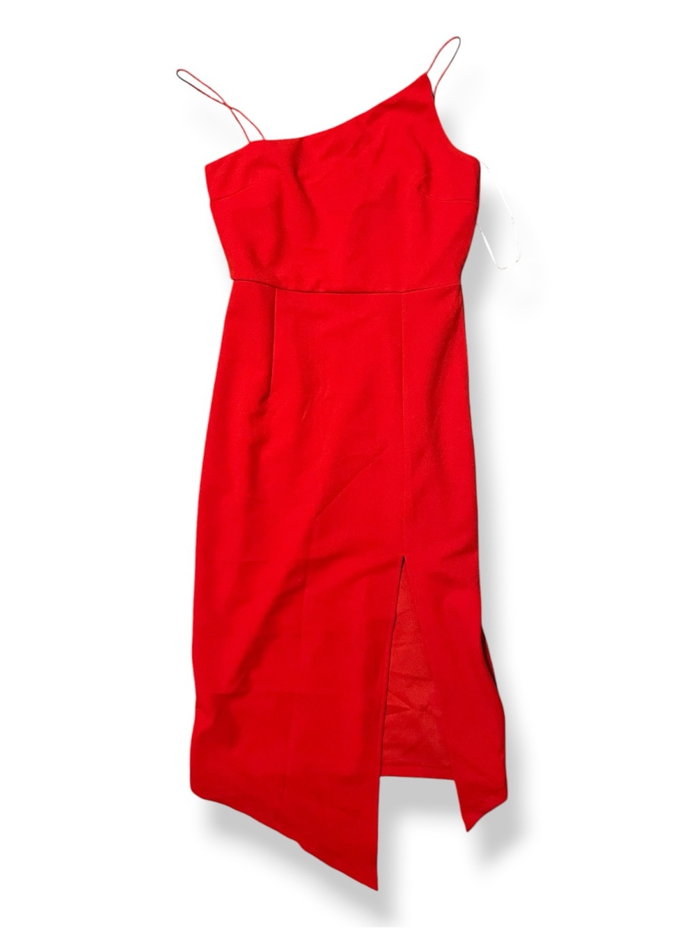 Princess Polly Red One-Shoulder Asymmetric Slip Dress